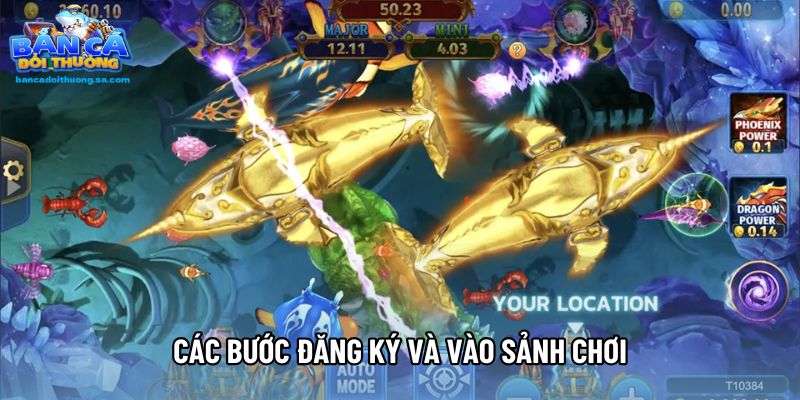 Các bước đăng ký và vào sảnh chơi