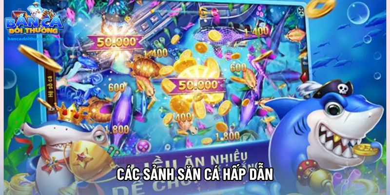 Các sảnh săn cá hấp dẫn